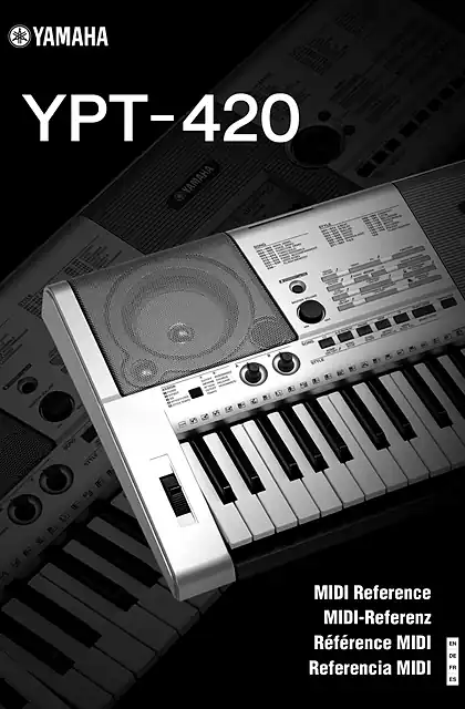 yamaha雅马哈YPT-420 MIDI Reference